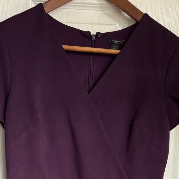 Women's Ann Taylor Petite Deep Purple Dress - Picture 3 of 7